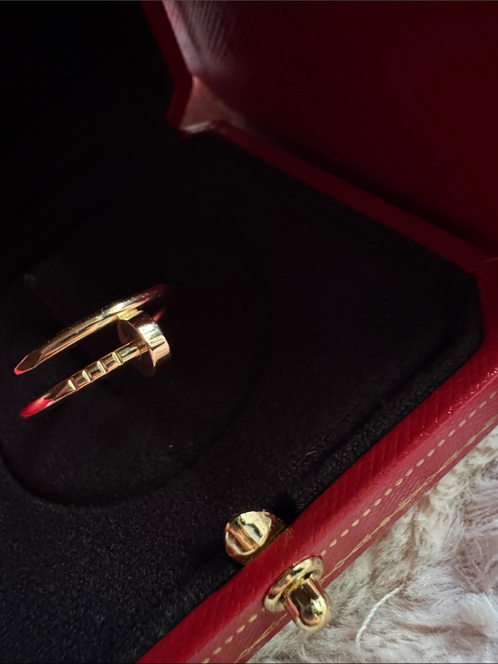 Cartier 18k Rose Gold Juste un clou Ring with Twist Detail - Picture 10 of 16